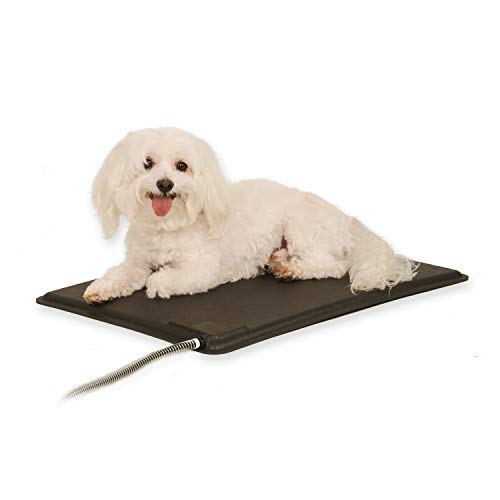 K&H Pet Products Lectro-Kennel Outdoor Heated Pad with Free Cover Black Small 12 X 18 Inches