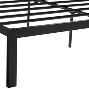 Zinus Cherie Faux Leather Classic Platform Bed Frame with Steel Support Slats, Queen