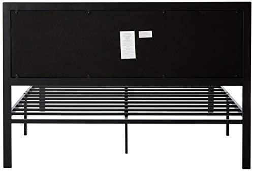 Zinus Cherie Faux Leather Classic Platform Bed Frame with Steel Support Slats, Queen