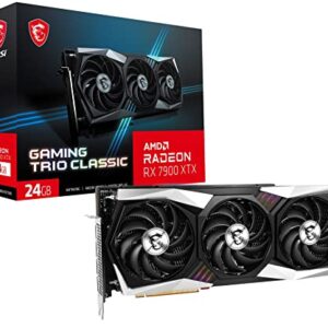 MSI Gaming Radeon RX 7900 XTX Gaming Trio Classic 24G 384-Bit HDMI/DP Torx Fan 4 AMD RDNA 3 Graphics Card (RX 7900 XTX Gaming Trio Classic 24G)