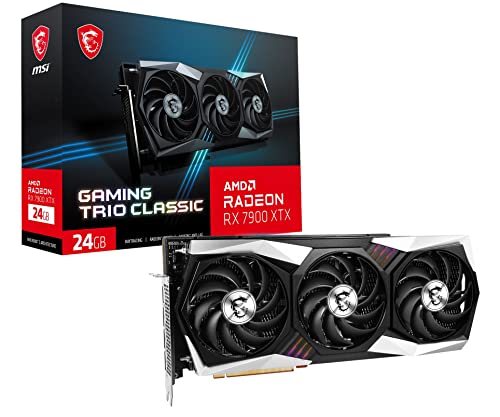 MSI Gaming Radeon RX 7900 XTX Gaming Trio Classic 24G 384-Bit HDMI/DP Torx Fan 4 AMD RDNA 3 Graphics Card (RX 7900 XTX Gaming Trio Classic 24G)