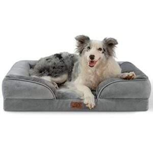 bedsure large orthopedic dog bed for large dogs – big waterproof dog bed large, foam sofa with removable washable cover, waterproof lining and nonskid bottom couch, pet bed