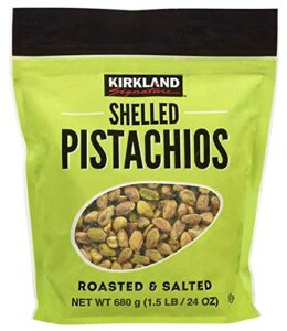 kirkland signature shelled roasted & salted pistachios – 1.5 lbs