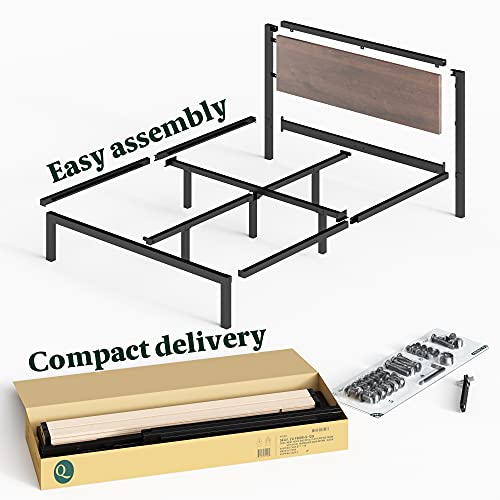 ZINUS Mory Metal Platform Bed Frame / Wood Slat Support / No Box Spring Needed / Easy Assembly, King