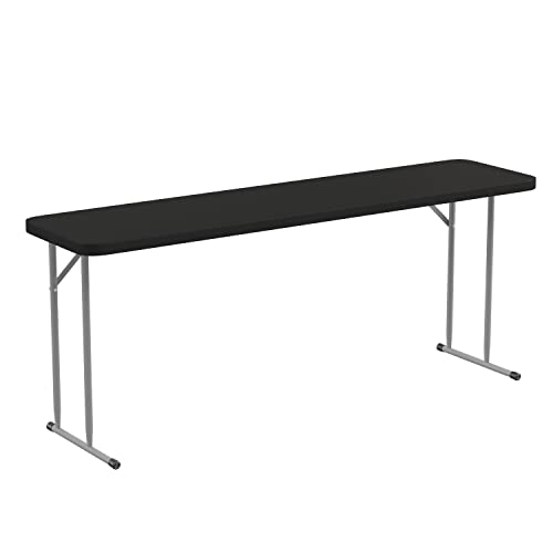 Flash Furniture 6-Foot Black Plastic Folding Training Table