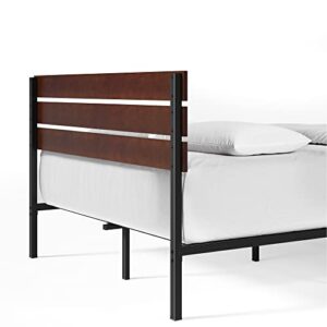 Zinus Figari Bamboo and Metal Platform Bed Frame / Mattress Foundation with Sturdy Metal Slats / No Box Spring Needed / Sustainable Bamboo Headboard, Slatted Headboard, Queen