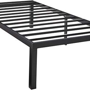 ZINUS Luis 16 Inch QuickLock Metal Platform Bed Frame / Mattress Foundation with Steel Slat Support / No Box Spring Needed / Easy Assembly, Twin
