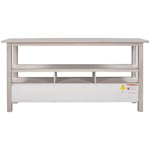 LUMISOL Entrayway Console Table Sofa Table Buffet Server with Double Storey Tabletop, 3 Drawers and 3 Intermediate Compartments for Living Room (Gray Wash)