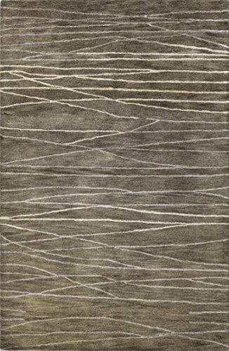 Bashian Collection Hand Tufted Wool & Viscose Area Rug, 5.6' x 8.6', Taupe