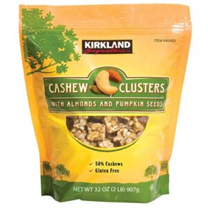 kirkland cashew clusters with almonds and pumpkin seeds gluten free 32 oz (pack of 2)