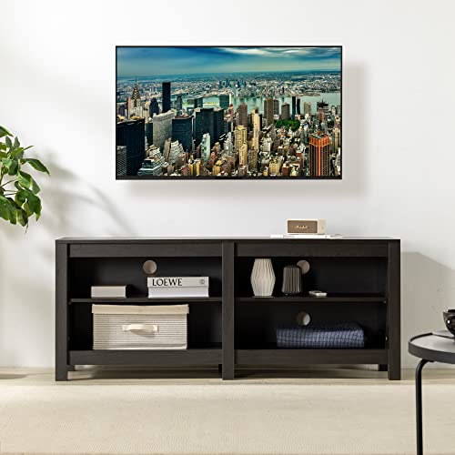 Zinus Camden TV Stand for TVs up to 65” / Contemporary Entertainment Center with Open Shelving/TV Stand with Storage/Living Room or Bedroom Furniture, Espresso