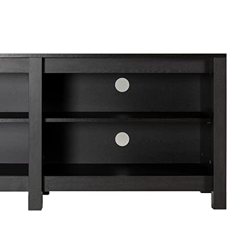 Zinus Camden TV Stand for TVs up to 65” / Contemporary Entertainment Center with Open Shelving/TV Stand with Storage/Living Room or Bedroom Furniture, Espresso