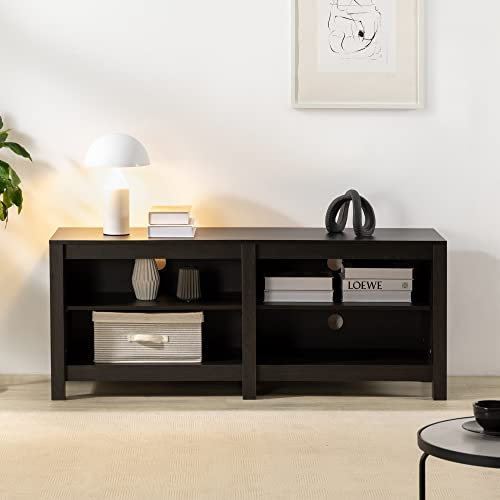 Zinus Camden TV Stand for TVs up to 65” / Contemporary Entertainment Center with Open Shelving/TV Stand with Storage/Living Room or Bedroom Furniture, Espresso