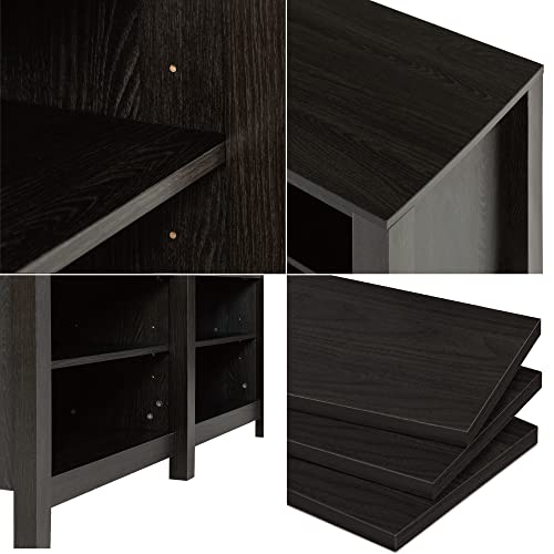 Zinus Camden TV Stand for TVs up to 65” / Contemporary Entertainment Center with Open Shelving/TV Stand with Storage/Living Room or Bedroom Furniture, Espresso