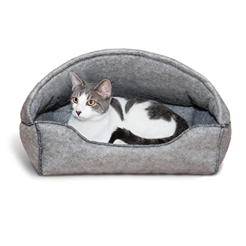 K&H Pet Products Amazin' Kitty Lounger Sleeper Hooded Gray 13 X 17 Inches