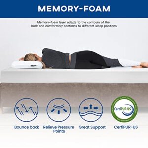 6/8/10/12 inch Gel Memory Foam Mattress for Cool Sleep & Pressure Relief, Medium Firm Mattresses CertiPUR-US Certified/Bed-in-a-Box/Pressure Relieving (6 in, Queen)