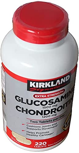 Kirkland-Signature Extra Strength Glucosamine 1500mg/Chondroitin 1200mg, 220 Count,Supports Nourishing / Keeping The Joint Healthy