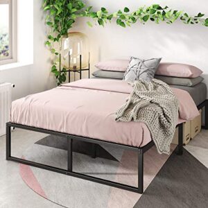 zinus lorelai 14 inch metal platform bed frame / mattress foundation with steel slat support / no box spring needed / easy assembly, full