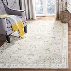 safavieh micro-loop collection 8′ x 10′ beige/ivory mlp505b handmade medallion premium wool area rug