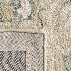 Safavieh Micro-Loop Collection 8' x 10' Beige/Ivory MLP505B Handmade Medallion Premium Wool Area Rug