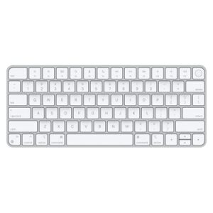 apple magic keyboard with touch id: wireless, bluetooth, rechargeable. works with mac computers with apple silicon; us english – white keys