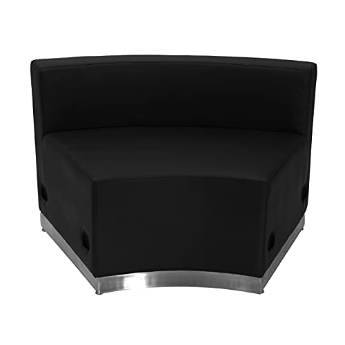 Flash Furniture HERCULES Alon Series Black LeatherSoft Reception Configuration, 3 Pieces