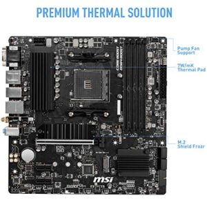 MSI B550M PRO-VDH WiFi ProSeries Motherboard (AMD AM4, DDR4, PCIe 4.0, SATA 6Gb/s, M.2, USB 3.2 Gen 1, Wi-Fi, D-SUB/HDMI/DP, Micro-ATX)