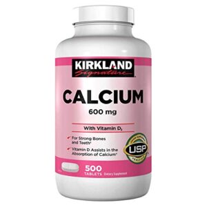 kirkland signature calcium 600mg + vitamin d – 500 tabs