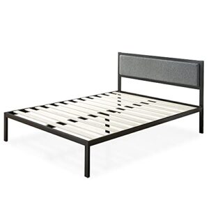 ZINUS Korey Metal Platform Bed Frame with Upholstered Headboard / Wood Slat Support / No Box Spring / Easy Assembly, King