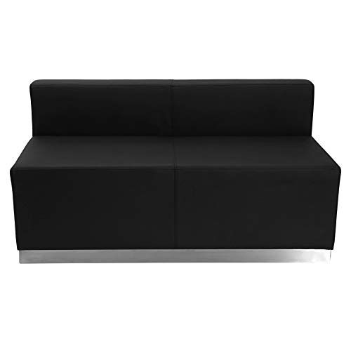 Flash Furniture HERCULES Alon Series Black LeatherSoft Reception Configuration, 3 Pieces