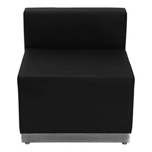 Flash Furniture HERCULES Alon Series Black LeatherSoft Reception Configuration, 3 Pieces