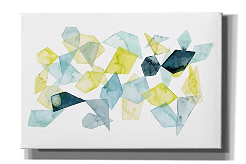 Epic Graffiti 'Seaglass Abstract II' by Grace Popp, Canvas Wall Art, 60"x40"