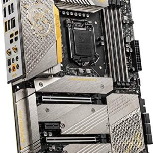 MSI MEG Z590 ACE Gold Edition Gaming Motherboard (ATX, 11th/10th Gen Intel Core, LGA 1200 Socket, SLI/CFX, DDR4, PCIe 4, M.2 Slots, USB 3.2 Gen 2, Wi-Fi 6E, Mystic Light RGB)