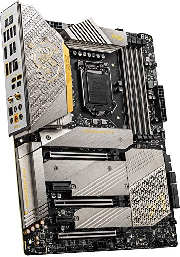 MSI MEG Z590 ACE Gold Edition Gaming Motherboard (ATX, 11th/10th Gen Intel Core, LGA 1200 Socket, SLI/CFX, DDR4, PCIe 4, M.2 Slots, USB 3.2 Gen 2, Wi-Fi 6E, Mystic Light RGB)