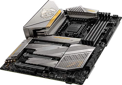 MSI MEG Z590 ACE Gold Edition Gaming Motherboard (ATX, 11th/10th Gen Intel Core, LGA 1200 Socket, SLI/CFX, DDR4, PCIe 4, M.2 Slots, USB 3.2 Gen 2, Wi-Fi 6E, Mystic Light RGB)
