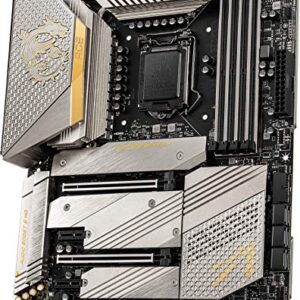 MSI MEG Z590 ACE Gold Edition Gaming Motherboard (ATX, 11th/10th Gen Intel Core, LGA 1200 Socket, SLI/CFX, DDR4, PCIe 4, M.2 Slots, USB 3.2 Gen 2, Wi-Fi 6E, Mystic Light RGB)