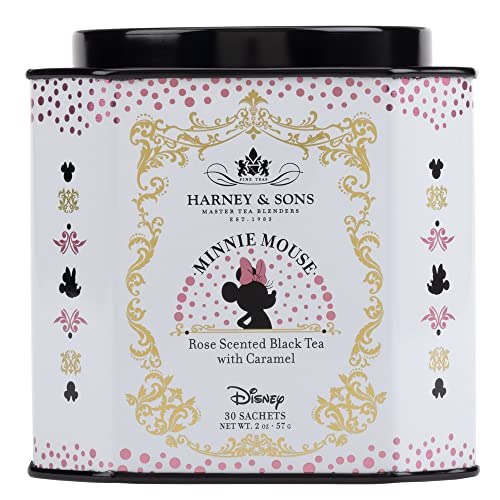 Harney & Sons Minnie Mouse Blend, Disney | 30 sachets Rose Scented Black Tea with Caramel