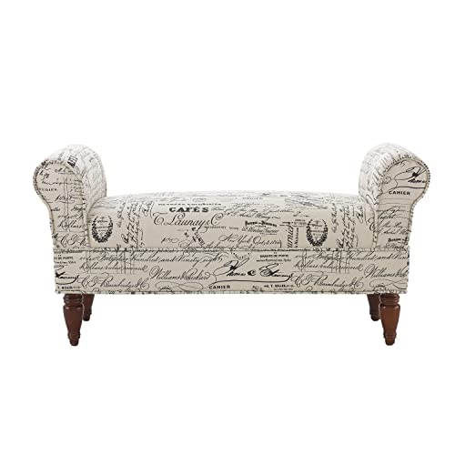 Linon Lillian Bench, Linen