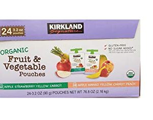 Kirkland Signature Organic Fruit & Vegetable Pouches (24/3.2 Oz Net Wt 76.8 Oz),