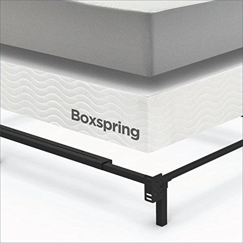 Zinus Michelle Compack 9-Leg Support Bed Frame, for Box Spring and Mattress Set, Full, Black (AZ-SBF-07F) & SmartBase Headboard and Footboard Brackets, Set of 2