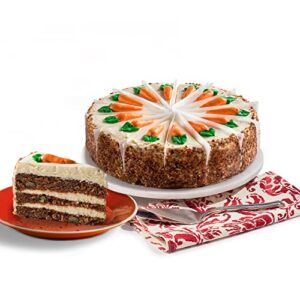 david’s cookies layered carrot cake 10″ – pre-sliced 14 pcs. fresh gourmet bakery dessert with rich cream cheese frosting, easter food gift idea for women, men, kids – easter snacks cake for delivery