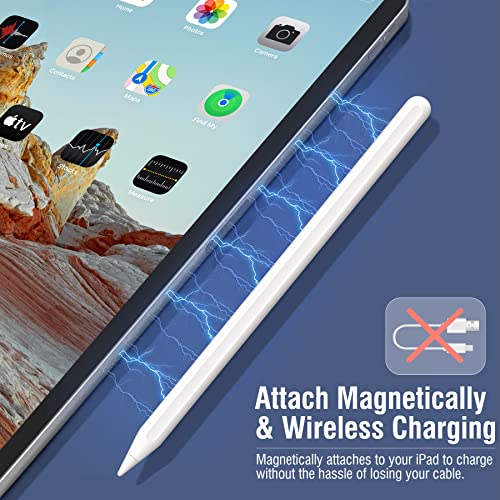 Magnetic iPad Pencil 2nd Generation - StylusHome Wireless Charging Stylus, Alternative for Apple Pencil 2nd Generation,Work with iPad Pro 11" 1/2/3/4,iPad Pro 12.9" 3/4/5/6,iPad Air 4/5,iPad Mini 6