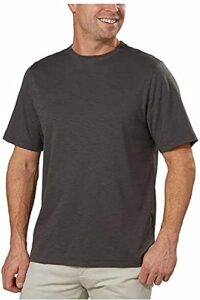 kirkland signature men’s short sleeve peruvian pima cotton t-shirt (medium, dark grey)