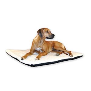 k&h pet products ortho thermo bed extra large white and green 33″ x 43″