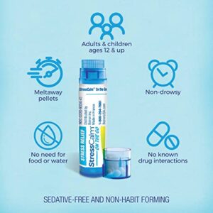 Boiron StressCalm On The Go for Relief of Stress, Anxiousness, Nervousness, Irritability, and Fatigue - 2 Count (160 Pellets)