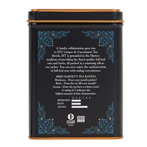 Harney & Sons Black Cask Bourbon Tea, 20 Sachets of Smoky Black Tea with Light Caramel Flavors