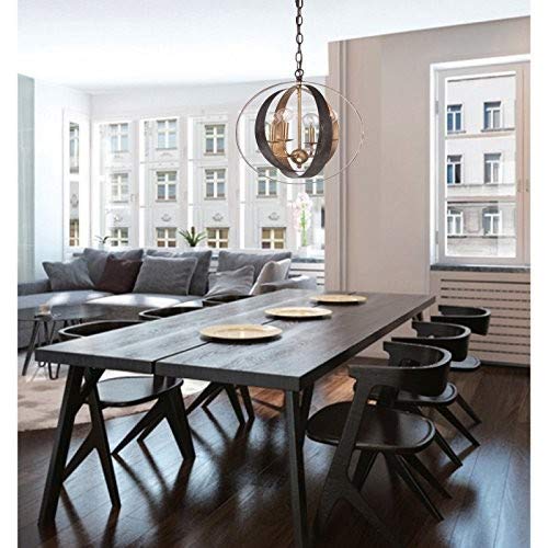 Crystorama 584-EB-GA Transitional Four Light Chandelier from Luna collection in Two-Tonefinish,