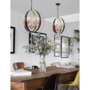 Crystorama 584-EB-GA Transitional Four Light Chandelier from Luna collection in Two-Tonefinish,