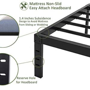 45MinST 18 Inch Maximum Storage Bed Frame/Reinforced Platform /3500lbs Heavy Duty/Easy Assembly/ Mattress Foundation/Steel Slat/Noise Free, King