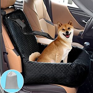 dog car seat pet booster seat pet travel safety car seat,the dog seat made is safe and comfortable, and can be disassembled for easy cleaning(solid black)